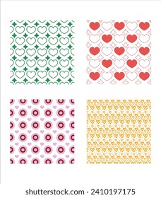 Moderner, abstrakter Hintergrund mit einfachen Formen, Objekten, Figuren. Farbiges geometrisches Muster. Trendy Vektorgrafik-Elemente für Design. Moderner einfarbiger Druckbrutalismus.  Spaß farbig nahtlos