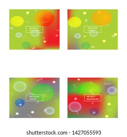 Trendy modern abstract background. Vector illustration elements. Futuristic backdrop with bright rainbow colors. Green elegant and easy editable smooth banner template.