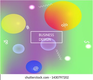 Trendy modern abstract background. Vector illustration texture. Liquid backdrop with bright rainbow colors. Green elegant and easy editable smooth banner template.