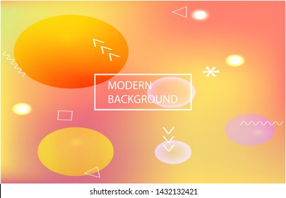 Trendy modern abstract background. Vector illustration theme. Minimal backdrop with bright rainbow colors. Pink elegant and easy editable smooth banner template.