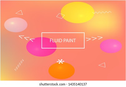 Trendy modern abstract background. Vector illustration pastel. Creative backdrop with bright rainbow colors. Pink elegant and easy editable smooth banner template.