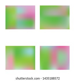 Trendy modern abstract background. Vector illustration concept. Flat backdrop with bright rainbow colors. Green elegant and easy editable smooth banner template.
