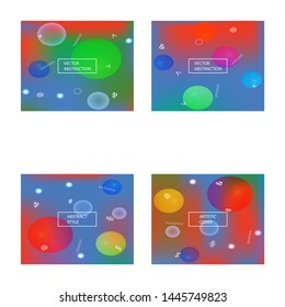 Trendy modern abstract background. Vector illustration art. Clean backdrop with bright rainbow colors. Blue elegant and easy editable smooth banner template.