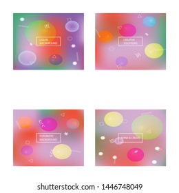 Trendy modern abstract background. Vector illustration concept. Liquid backdrop with bright rainbow colors. Pink elegant and easy editable smooth banner template.