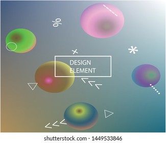 Trendy modern abstract background. Vector illustration elements. Futuristic backdrop with simple muffled colors. Blue elegant and easy editable smooth banner template.