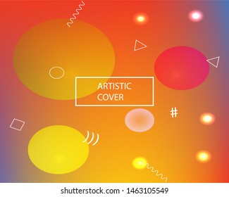 Trendy modern abstract background. Vector illustration flyer. Creative backdrop with simple muffled colors. Yellow elegant and easy editable smooth banner template.