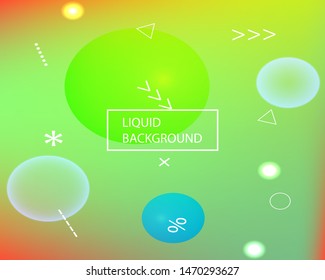 Trendy modern abstract background. Vector illustration flyer. Light backdrop with simple muffled colors. Green elegant and easy editable smooth banner template.