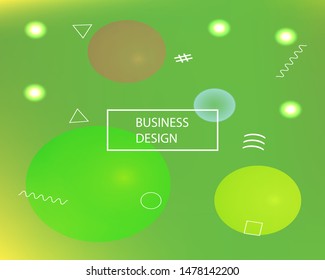 Trendy modern abstract background. Vector illustration texture. Futuristic backdrop with simple muffled colors. Green elegant and easy editable smooth banner template.