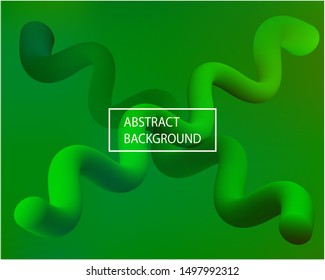 Trendy modern abstract background. Vector illustration. Original creative soft backdrop with a blend. Green smooth eco template for your projects, poster, banner or graphic design.