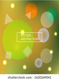 Trendy modern abstract background. Vector illustration vintage. Clean backdrop with colored bubbles and white shapes. Pink elegant and easy editable smooth banner template.