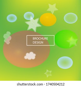 Marco abstracto moderno y moderno. Arte de ilustración vectorial. Fondo vibrante con burbujas de colores y formas blancas. Plantilla de banner rosa elegante y fácil de editar.