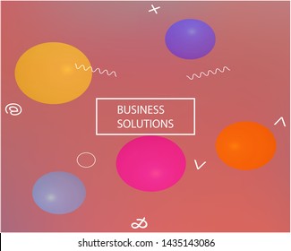 Trendy modern abstract background. Vibrant backdrop with bright rainbow colors. Vector illustration pastel. Red elegant and easy editable smooth banner template.