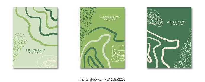 Juego de cubiertas abstractas modernas y modernas, diseño de cubiertas mínimas. Fondo geométrico colorido, Plantilla de póster editable. Ilustración vectorial.