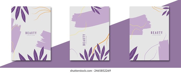 Trendy and Modern abstract covers set, minimal covers design. Colorful geometric background, Editable poster template. vector illustration.