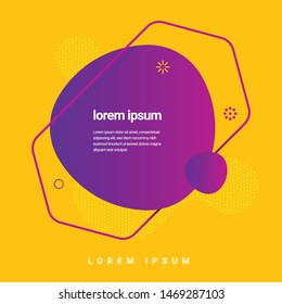Trendy modern abstract flat geometric vector banner or template design.
Ready for use in web or print design. Purple and yellow color banner template for multi use.