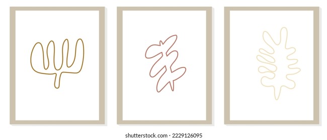 Trendy modern abstract matisse composition with geometric organic shape vector illustration