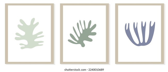 Composición de matismo abstracta moderna a la moda con ilustración de forma orgánica geométrica vectorial