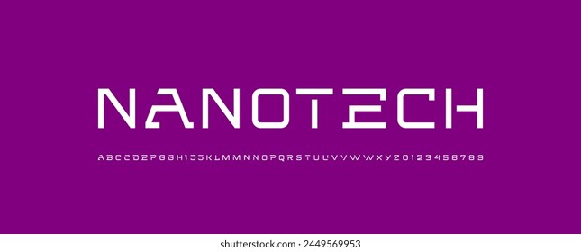 Trendy modern alphabet font, typography technology, electronic, movie, digital, music, future logo creative design, vector illustration 10EPS