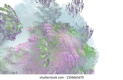 Trendy modern background with abstract halftone dots pattern.