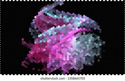 Trendy modern background with abstract halftone dots pattern.