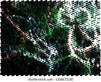 Trendy modern background with abstract halftone dots pattern.