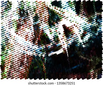 Trendy modern background with abstract halftone dots pattern.