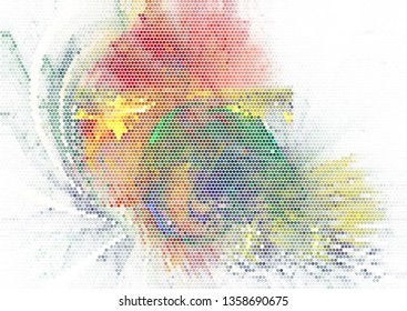Trendy modern background with abstract halftone dots pattern.