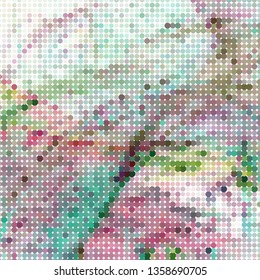 Trendy modern background with abstract halftone dots pattern.