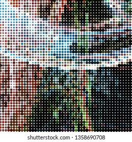 Trendy modern background with abstract halftone dots pattern.