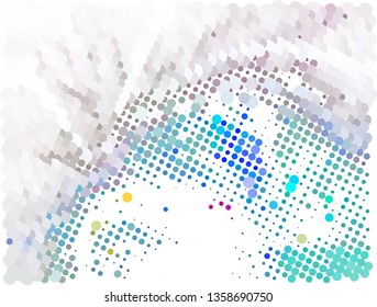 Trendy modern background with abstract halftone dots pattern.