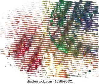 Trendy modern background with abstract halftone dots pattern.