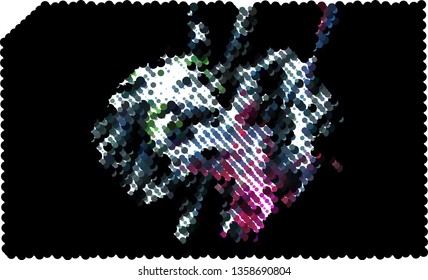 Trendy modern background with abstract halftone dots pattern.