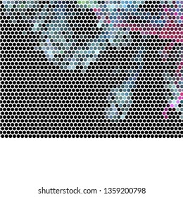 Trendy modern background with abstract halftone dots pattern. Blank space for text.