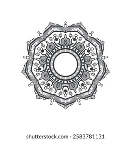 Trendy Modern Circular Mandala Design