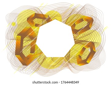 Fondo abstracto de afiche moderno de moda. Composición de formas geométricas y salpicaduras con ondas lineales dinámicas. Ilustración vectorial.