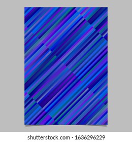 Trendy modern colorful stripe flyer template background - abstract vector stationery