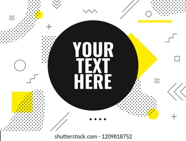 Trendy modern creative design background (template) with yellow, black and white abstract shapes for web, publishing, advertisement or presentations