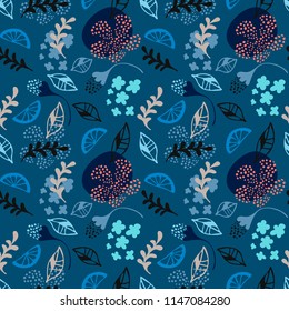 Trendy modern fashion vector Abstract floral seamless pattern. best for textile, fabric, wallpaper