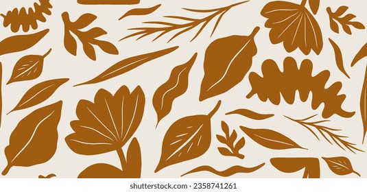 Trendy modern floral seamless pattern. Fashion template for design.
