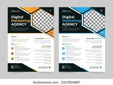 Trendy moderne Flyer Design Vektorvorlage für professionelles Corporate Marketing Business und kreatives Design.
