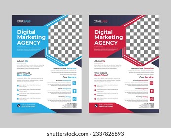 Diseño de volante moderno y a la moda plantilla vectorial para el negocio de marketing empresarial profesional y diseño creativo.