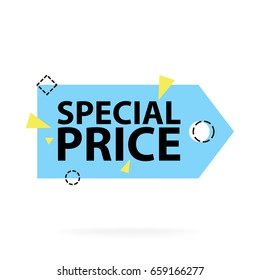 Trendy modern geometric sale badge labels Vector illustration