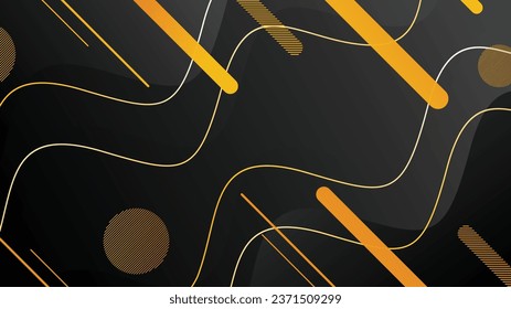 Trendy modern gradient abstract background black and yellow colors. Trendy geometric modern design background