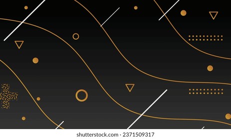 Trendy modern gradient abstract background black and yellow colors. Trendy geometric modern design background