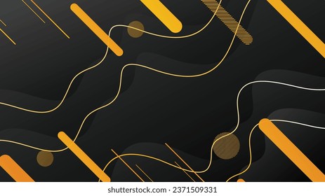 Trendy modern gradient abstract background black and yellow colors. Trendy geometric modern design background