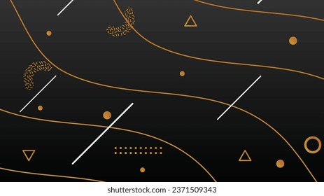 Trendy modern gradient abstract background black and yellow colors. Trendy geometric modern design background