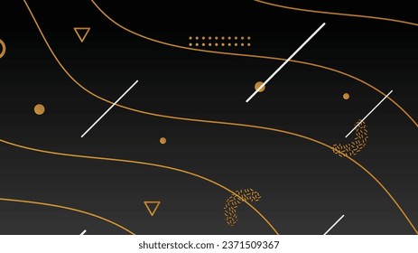 Trendy modern gradient abstract background black and yellow colors. Trendy geometric modern design background