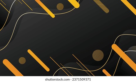 Color negro y amarillo del fondo abstracto moderno de degradado moderno de moda. Fondo de diseño geométrico moderno