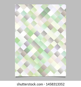 Trendy modern gradient colorful diagonal square pattern poster template background - abstract vector flyer design