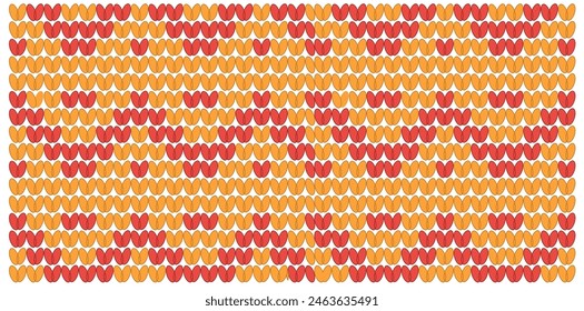 Trendy Modern Knitting Stitch Pattern, Embroidery Stripe Seamless Knitting Texture Vector Illustration.	